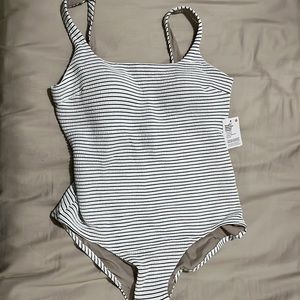 Waterside Square-Neck One Piece Smocked